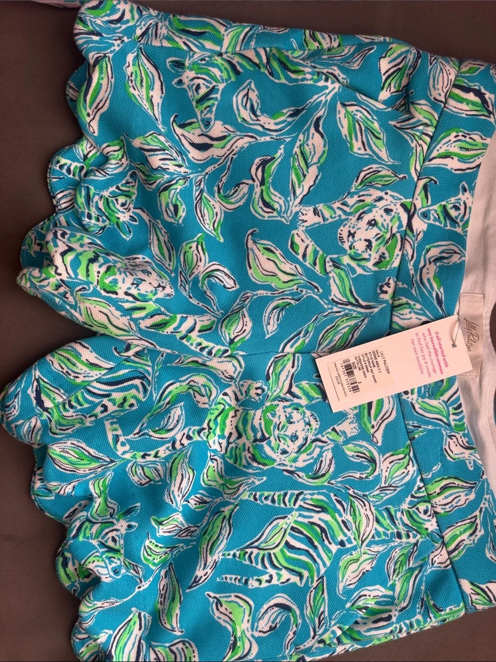 Nwt lilly Pulitzer buttercup knit short in turquoise oasis outta line sz 2
